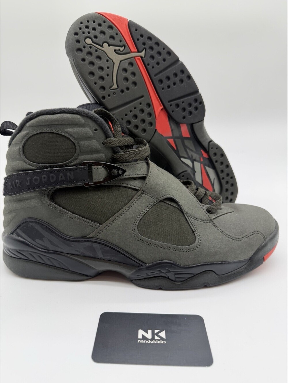 Air Jordan 8 Retro Take Flight Sequoia/Black/Orange 305381-305 2017 sz 11.5M